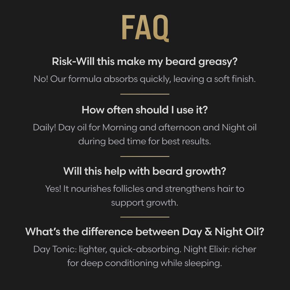 The Beard Struggle - Day Liquid Tonic Beard Oil - Platinum Collection, Aesir's Triumph - Beard Oil for Men - Moisturize, Softens Hair, Reduces Itch - Day Time Beard Growth Oil (1 Fl oz)