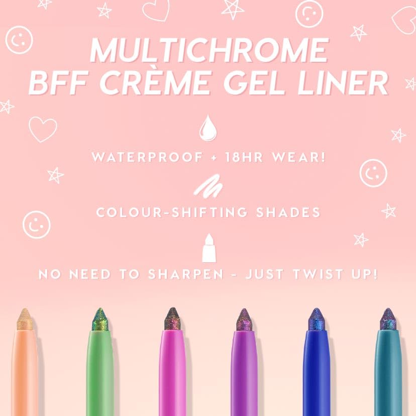 ColourPop BFF Crème Gel Waterproof Chrome Eyeliner Kit - 18HR Wear, Ultra-Pigmented Eyeliner Pencil with Matte & Metallic Finishes - Includes Shades Wild Idea, Ventura Blvd & Actin' Up (3 Count)