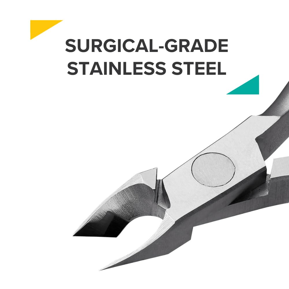 Rui Smiths Ultra-Premium Stainless Steel Cuticle Nippers - Professional Stainless Steel Cuticle Cutters - Japanese Handle, Mirror Finish - 5mm Jaw, Double Spring