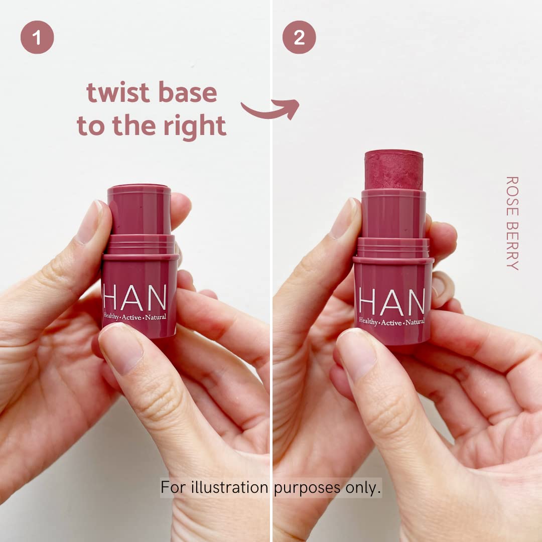 HAN Skincare Cosmetics Vegan, Cruelty-Free, 3-in-1 Multistick for Cheeks, Lips, Eyes, Toasted Nutmeg | Large