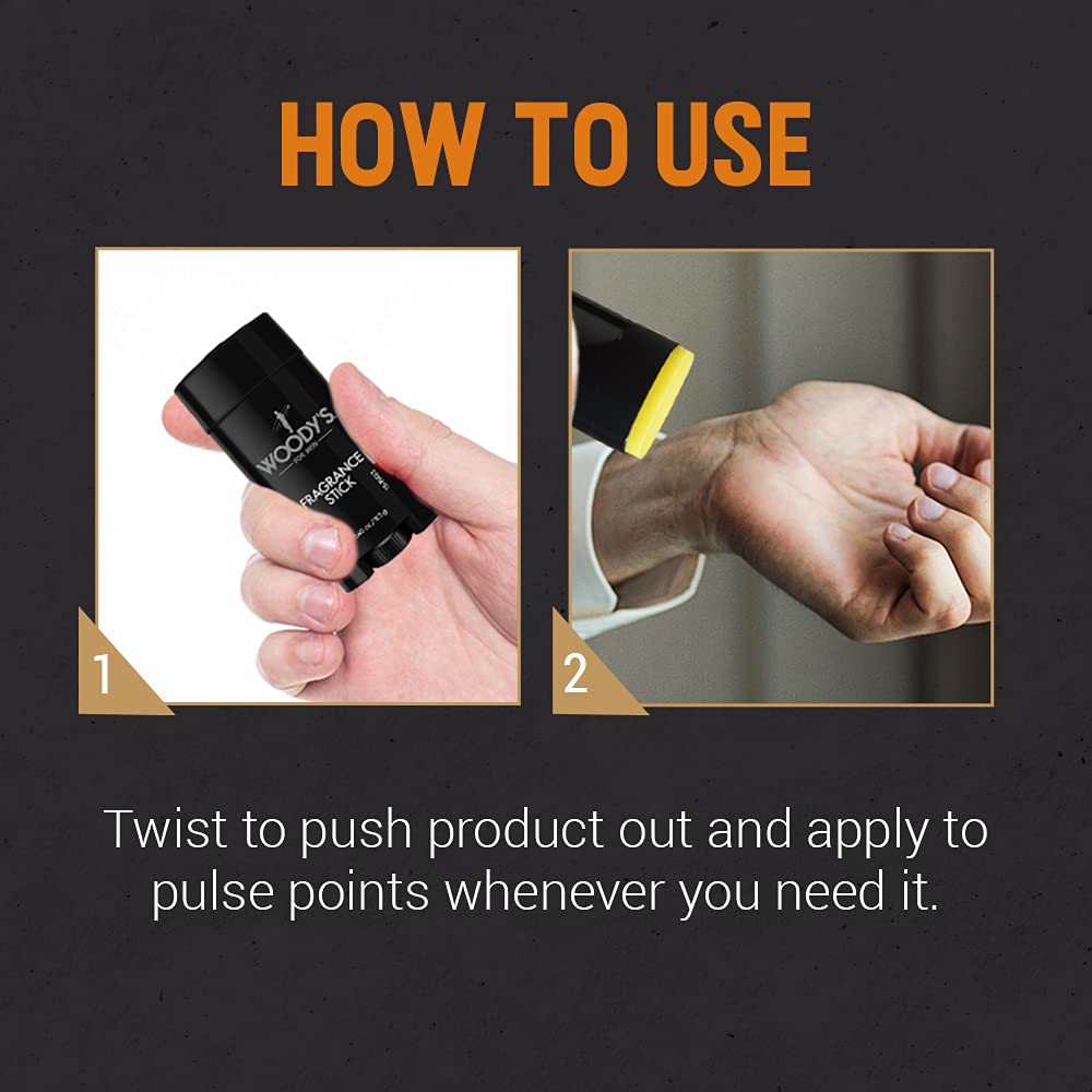 Woody's Fragrance Stick, Solid Perfume for Men, 0.5 Ounce, 1-Pack