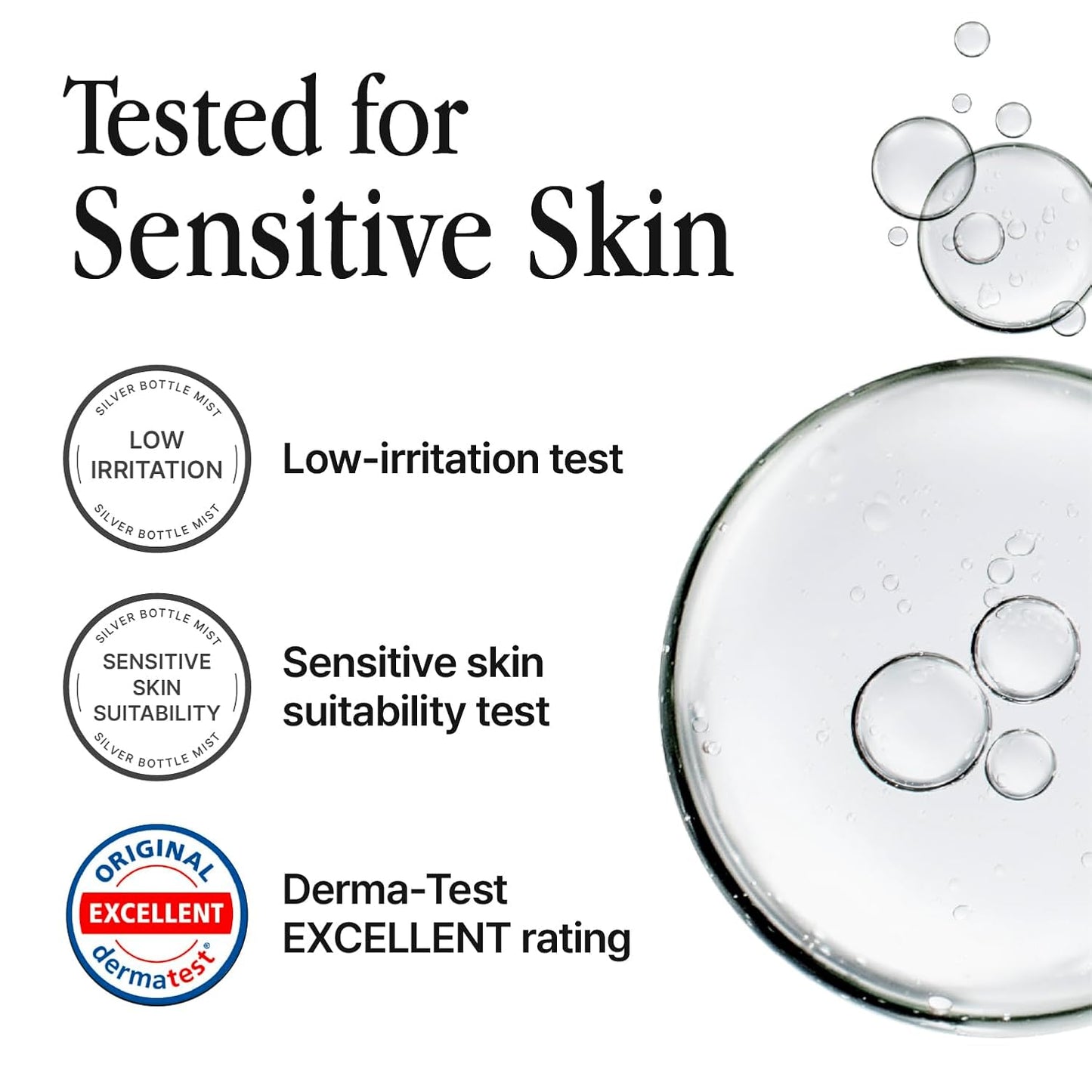 Silver Bottle, Refill - Facial Barrier Mist with 80% Witch Hazel Water, Cica for Skin Barrier Repair, Recovery Mist for Sensitive Skin, Dewy Hydration, Korean Skin Care (15.22 fl oz)