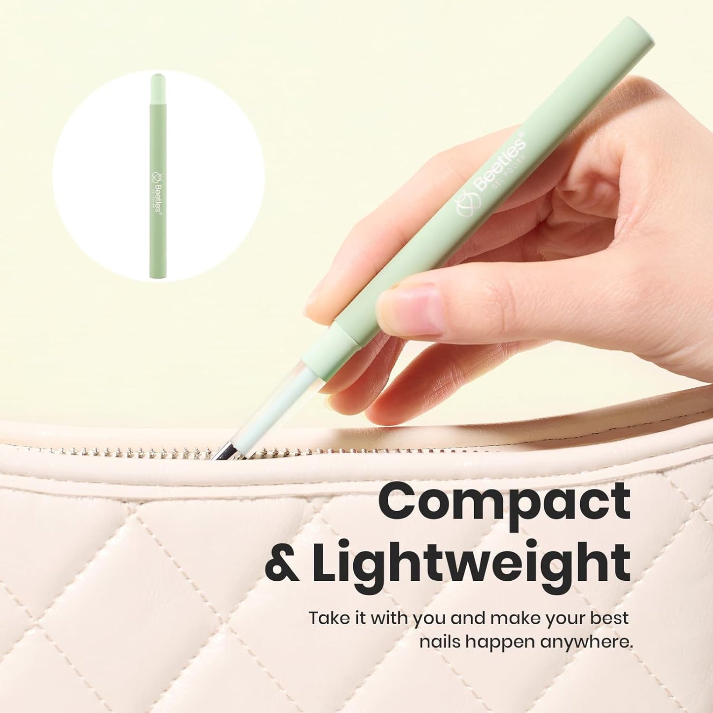 Beetles Nail Art Brushes, Clean Up Brush Gel Polish Nail Art Design Pen Painting Tools Fingernail Brush Nail Cleaning Brush Nail Art Liner Brush and Nail Dotting Pen Salon Diy at Home