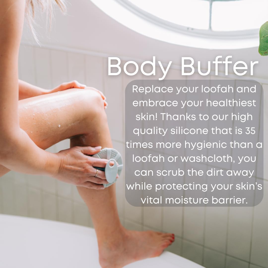 Skincare Essentials Kit - 4 Piece Bundle Pack - Face and Body Silicone Spa Accessory - Essential Beauty Set for Teen Girls Sage Green