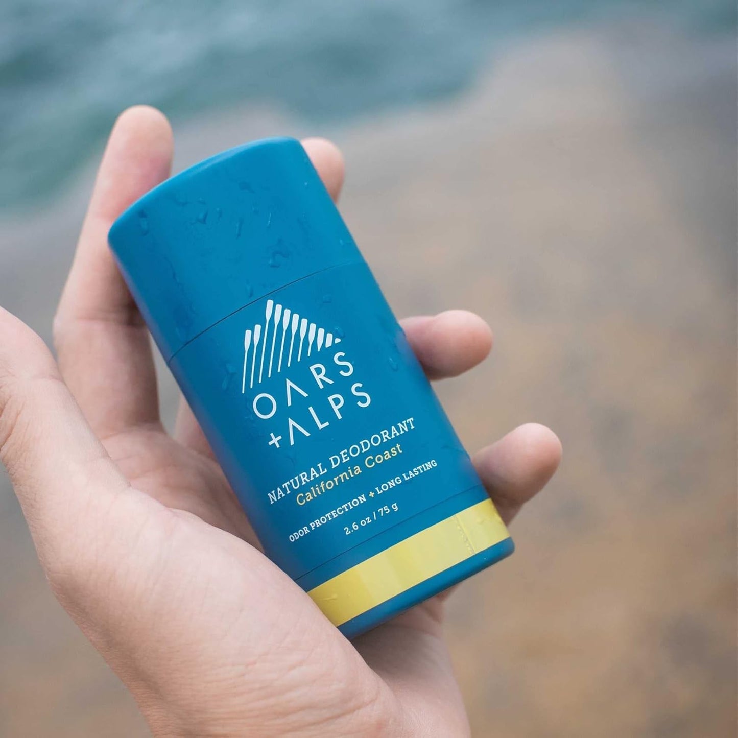 Oars + Alps Aluminum Free Deodorant for Men and Women, Dermatologist Tested and Made with Clean Ingredients, Travel Size, California Coast, 2 Pack, 2.6 Oz Each