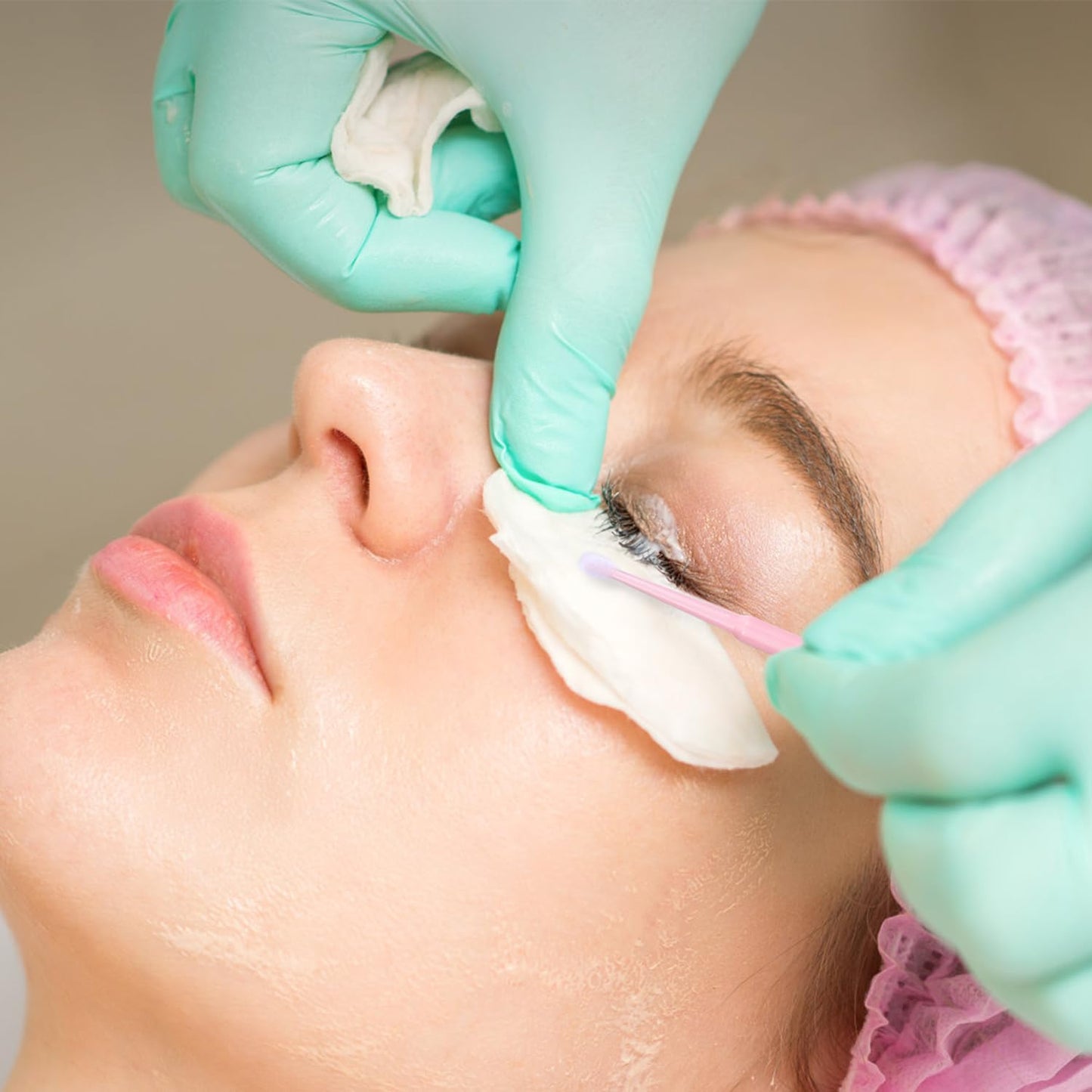 400 Pcs Micro Applicator Brushes,JASSINS Microswabs for eyelash extensions,Disposable 2mm Precision Mascara swab,For Cleaning and Applying Makeup (Light pink)