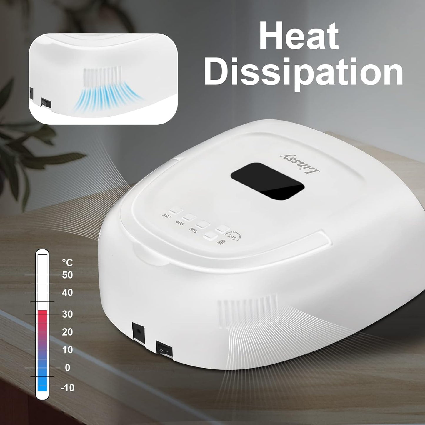 60W Rechargeable UV LED Nail Lamp, Faster Wireless Nail Dryer Gel Polish Light 42 Beads & Portable Handle, Professional Curing Lamp For Fingernail and Toenail, Auto Sensor & Quick Dry Nail Machine