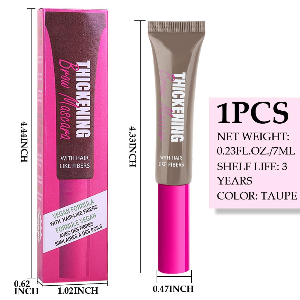 Tinted Thickening Brow Mascara,Brow Fast Sculpt,Waterproof, Transfer-proof, Brush to Fill in Eyebrows and Cover Gray Hairs - Cruelty Free - Light Medium Brown (1pc 02 Cool Blonde)