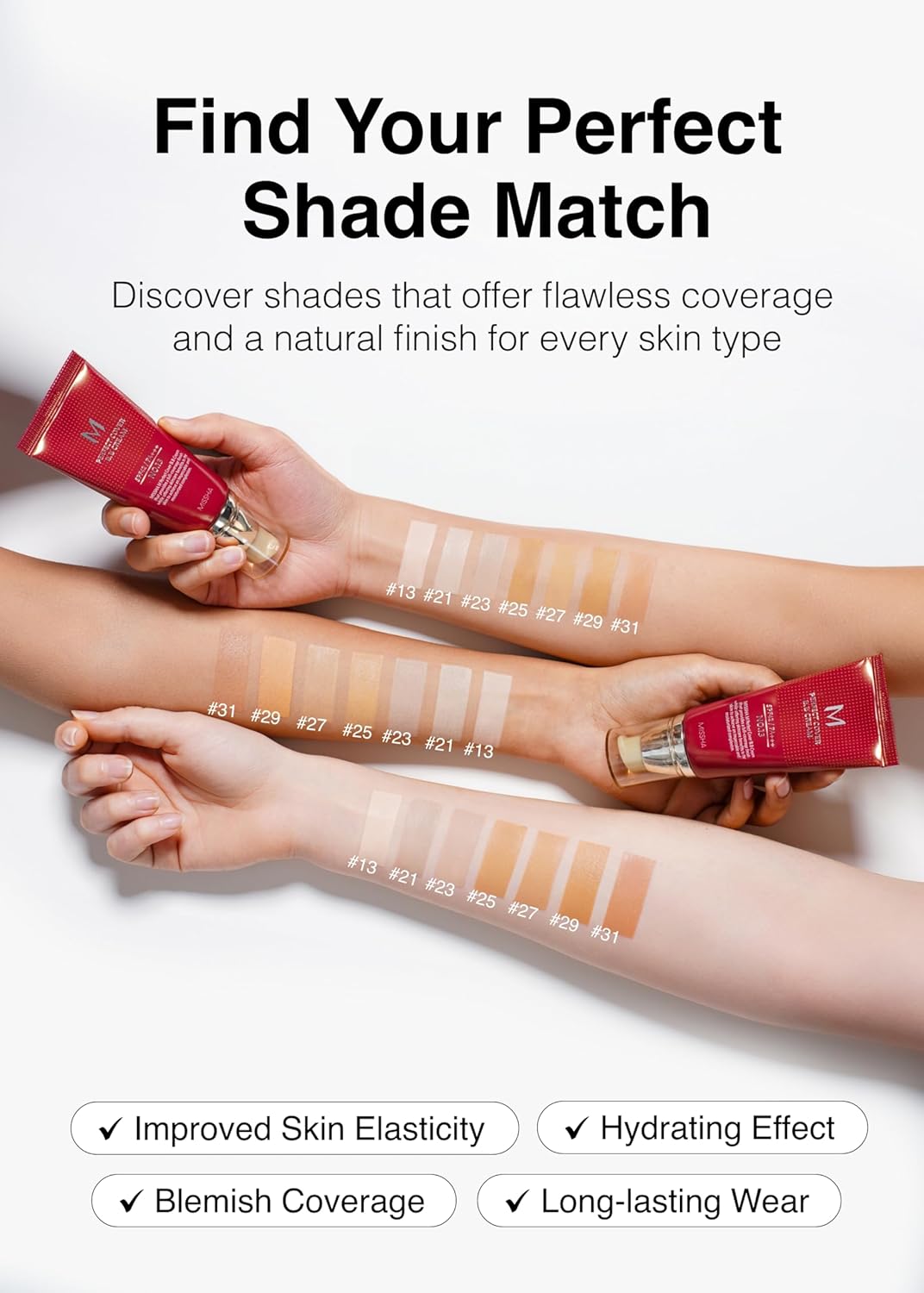 MISSHA M Perfect Cover BB Cream No 31.Golden Beige - Medium/Tan with Neutral Undertone SPF 42 PA +++ 1.69 Fl Oz - Tinted Moisturizer with SPF