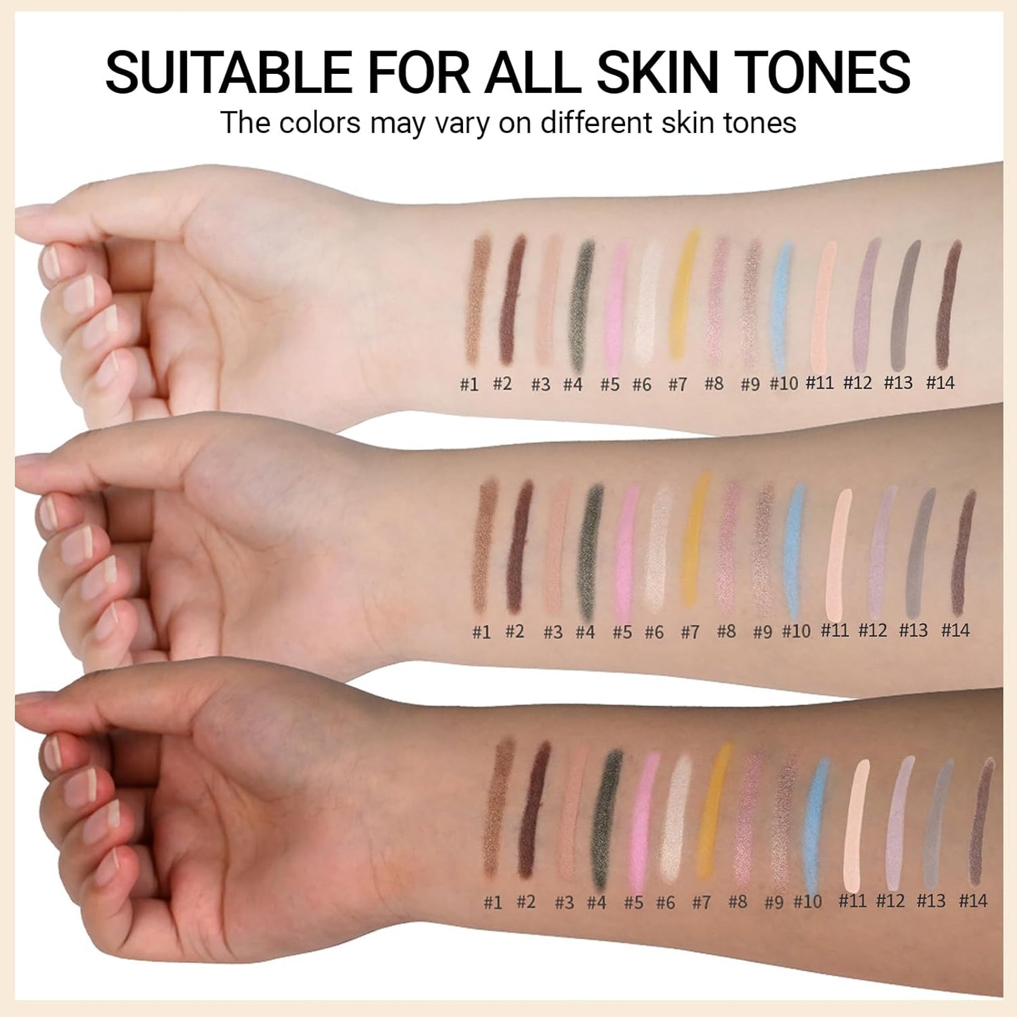 Erinde Waterproof Eyeshadow Stick, Cream Eye Shadow Stick, Long-Lasting, Crease-Proof, Cream to Powder Buildable & Blendable Eye Shadow Pencils Crayon, Vegan & Cruelty-Free, 13 Gray Brown