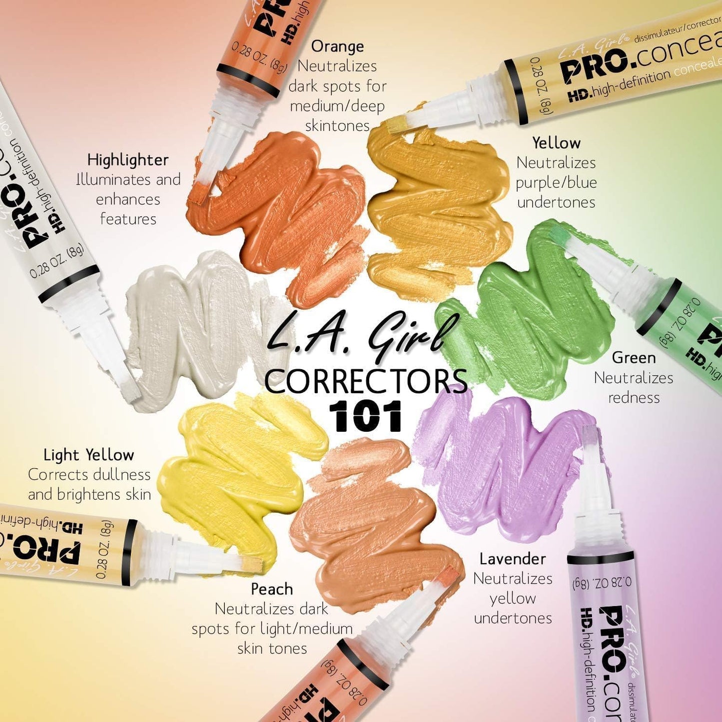L.A. Girl Pro Conceal HD Concealer, Highlighter, 0.28 Ounce