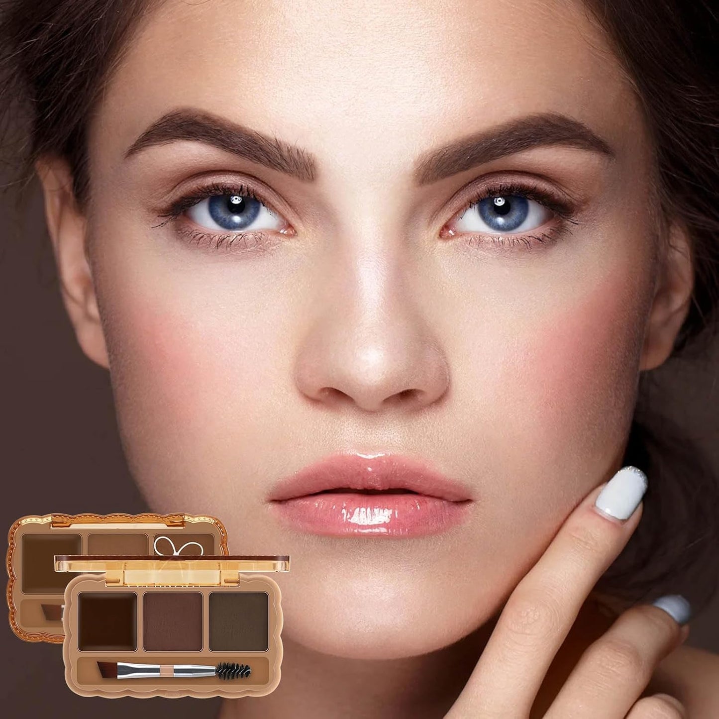 Boobeen Eyebrow Palette, 7 Colors Brow Powder Kit, Eye Brow Pomade with Double-ended Brush, Long-lasting Eye Makeup Kit, Sculpt & Define Eyebrows, for Beginners