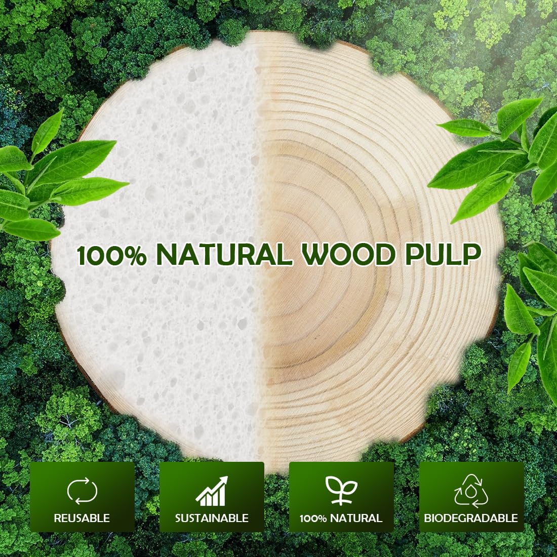 AIDEA Compressed Facial Sponges 96Count White, Round, Face Sponges for Cleansing, Travel Essentials, Natural Cellulose Cosmetic Makeup Sponge for Facial Cleansing, Exfoliating, Makeup Removal