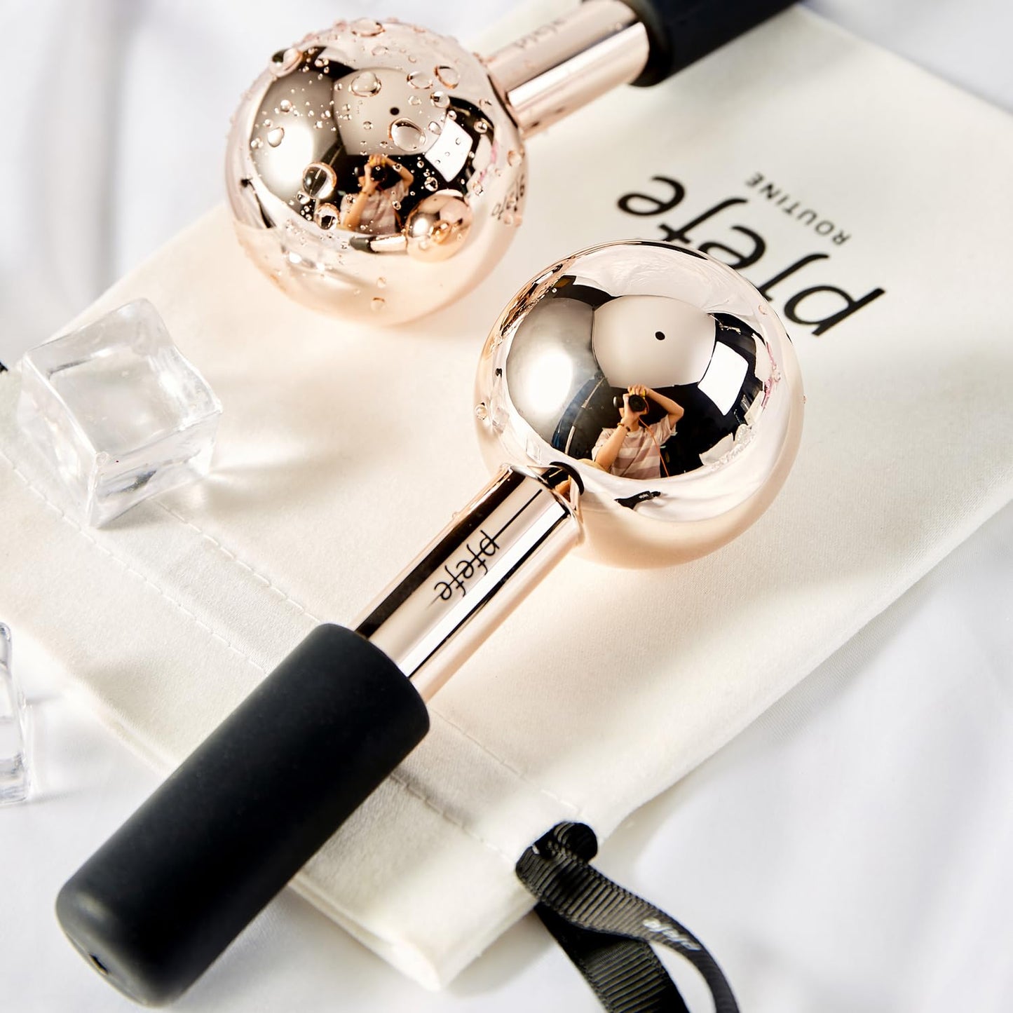 Ice Globes for Face & Eyes, Unbreakable Stainless Steel Cryo Sticks for Beauty Routines, Facials Cold Roller Colling Globes for Puffiness, Wrinkles, Dark Circles, Headaches