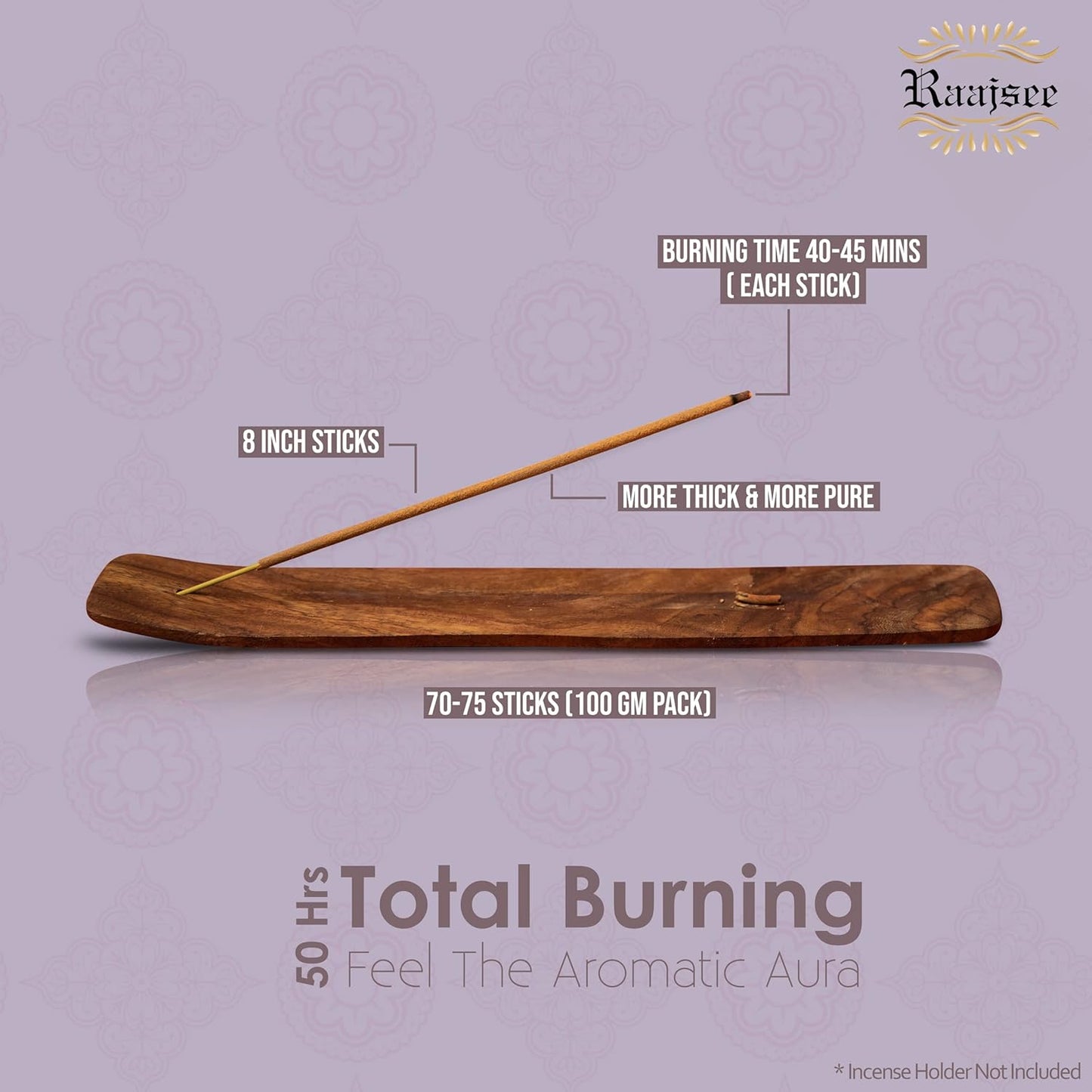 Raajsee Dragon Blood Incense Sticks 100 Gm Pack-100% Pure Organic Natural Hand Rolled Free from Chemicals-for Church,Aroma Therapy,Relaxation,Meditation & Sensual Therapy