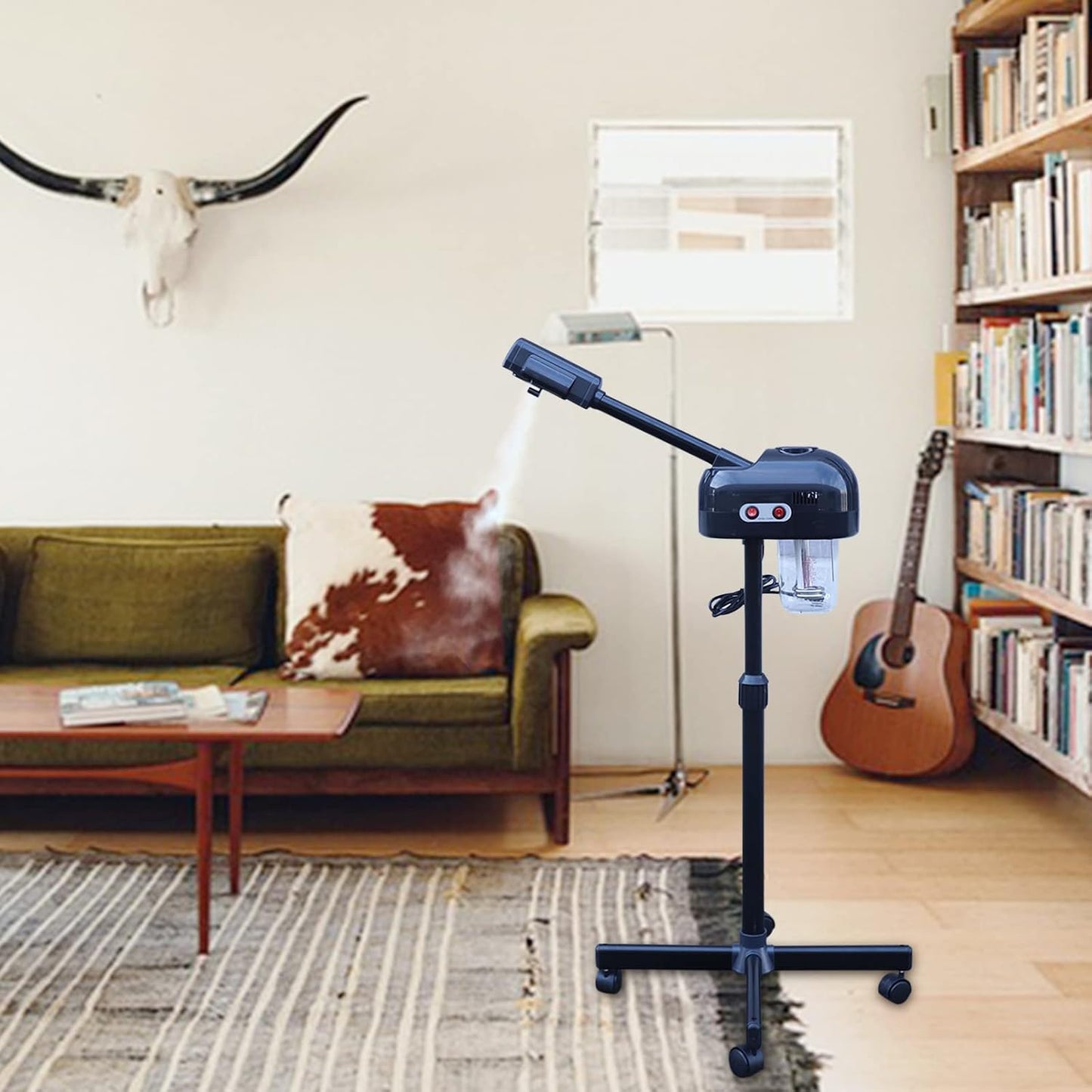 Professional Facial Steamer for Estheticians, Adjustable Height, 0.2 Gal Face Steamer on Wheels for Salon Beauty and Spa Shop