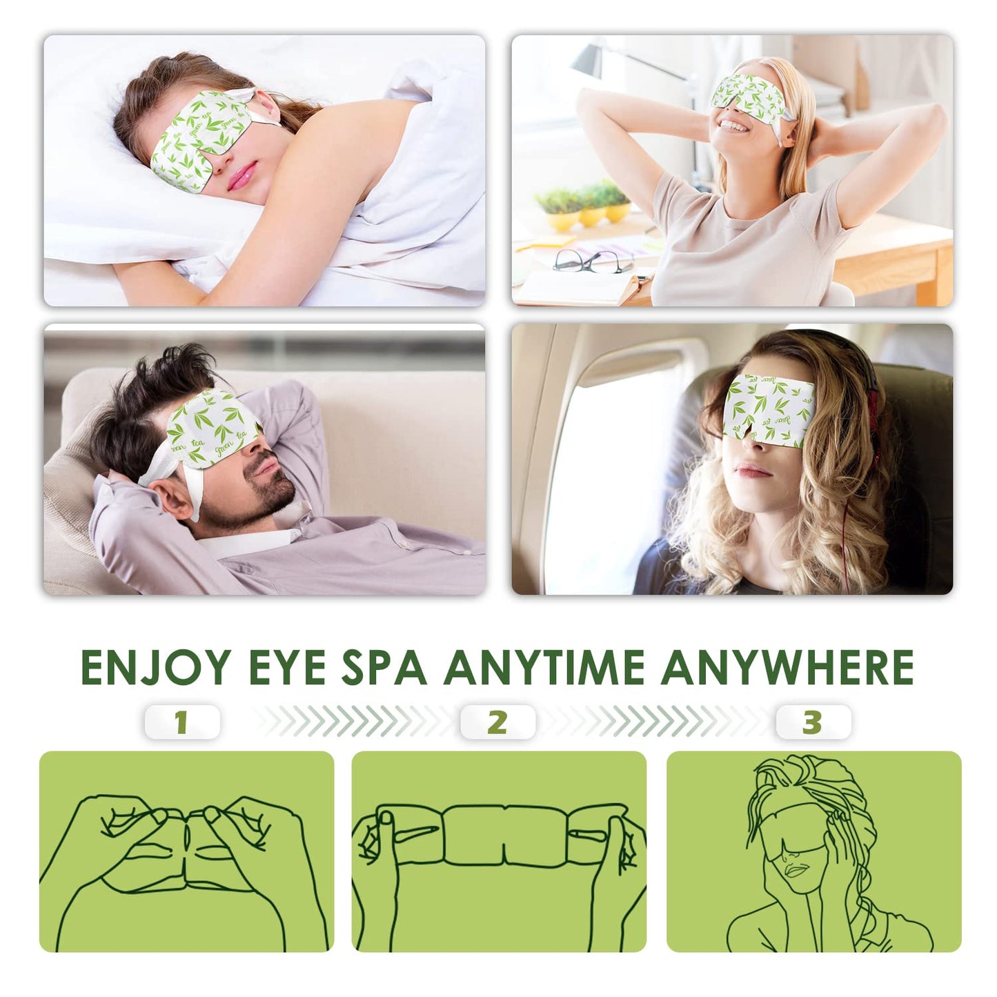 Self Heating Warm Compress for Eyes | 6A Silk Cotton Material | Heated Eye Mask for Fast Relief of Dry Eyes | No Microwave Needed | Eye Treatment Products for Dry Eye Relief | 20 Count