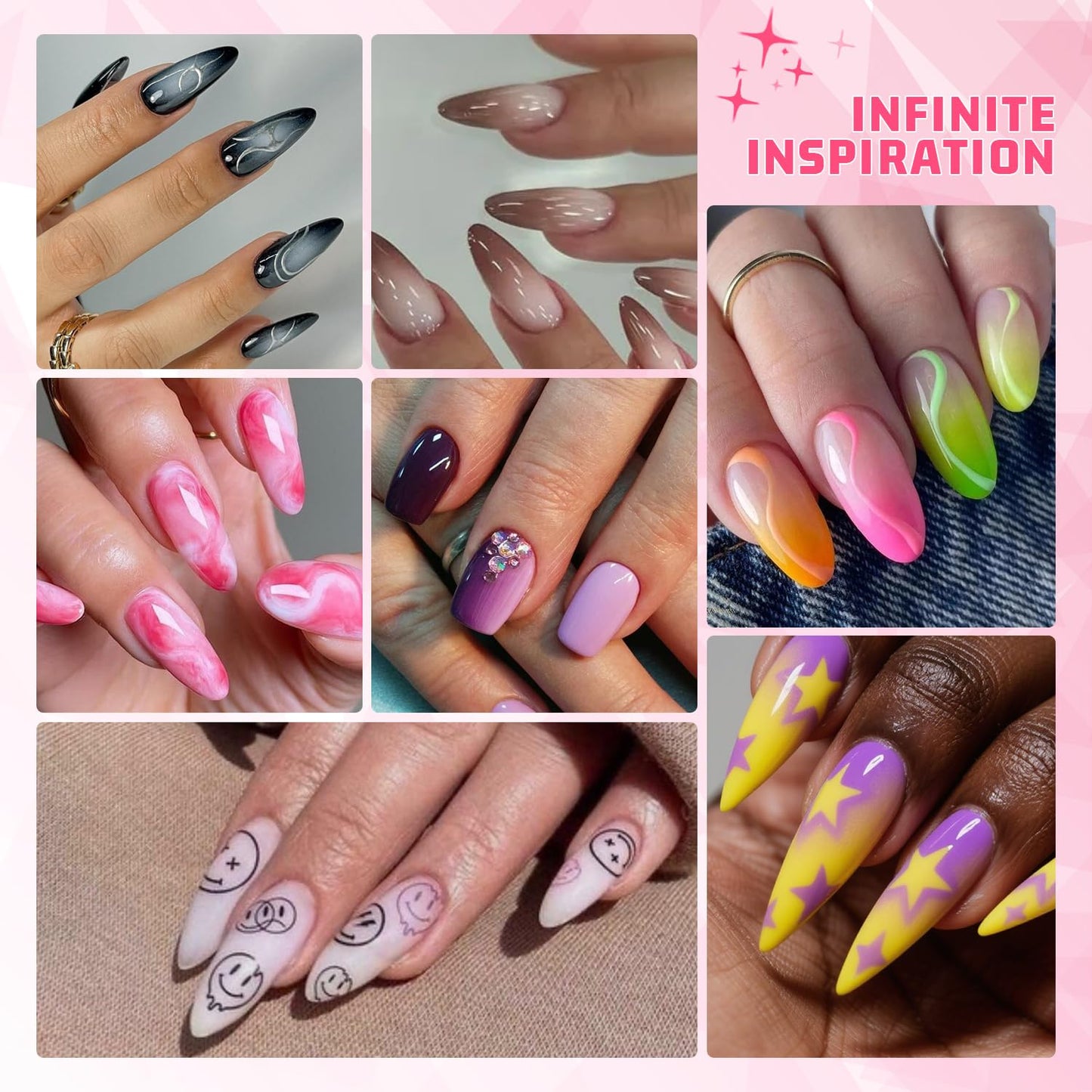 Soft Sponges for Painting Nail Gel with Grabber, Professional Grabbing Tools for Ombre Gradient Painting Gel Nails Sponges Patting Brush (100PCS Sponges & Grabber)