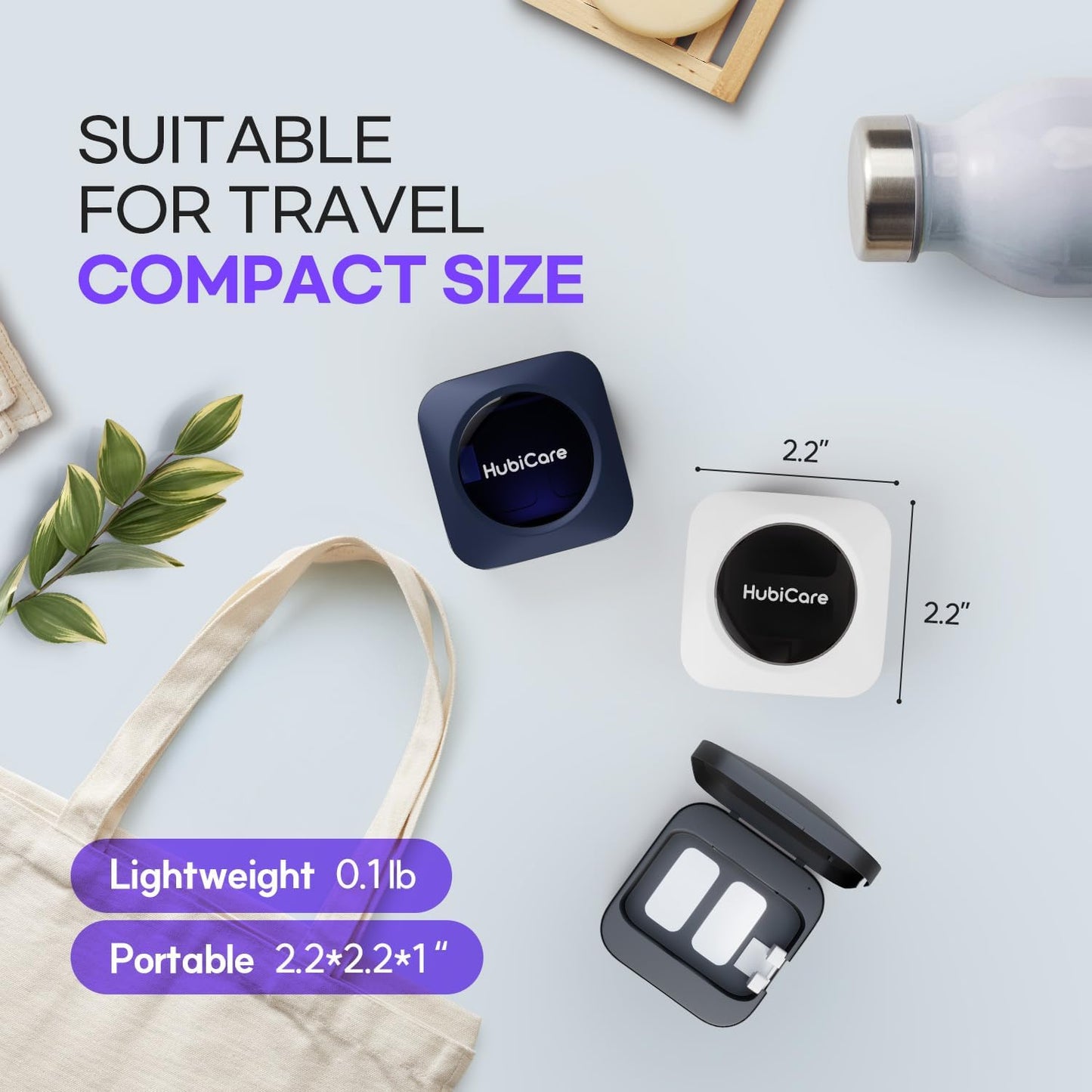 HubiCare Toothbrush Case Set, Toothbrush Covers with Holder, Rechargeable Travel Home Toothbrush And Holder, Cleaner Case for All Electric And Manual Toothbrushes (3 Color Set)