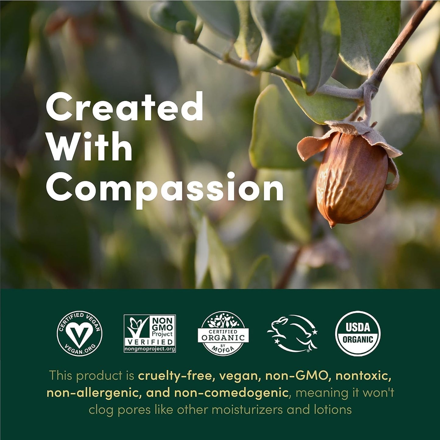 HobaCare Organic Jojoba Oil for Hair, Skincare, Face, Body, Scalp, Nails, Beard Care, Skin Massage - Unrefined Carrier Oil - 100% Pure, Hexane Free, Moisturizing (16 oz)