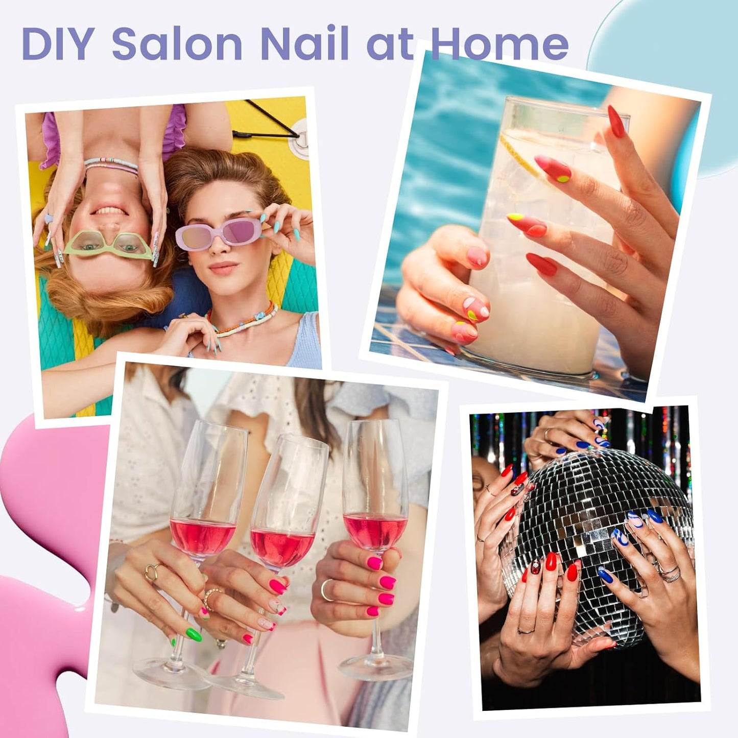 Extra Short Nail Tips Square: 240PCS Pre-shaped Gel Nails Tips Short Square Nail Tips, 12 Sizes Clear Full Cover False Fake Press on Nails for Nail Extensions DIY Home Salon for Women