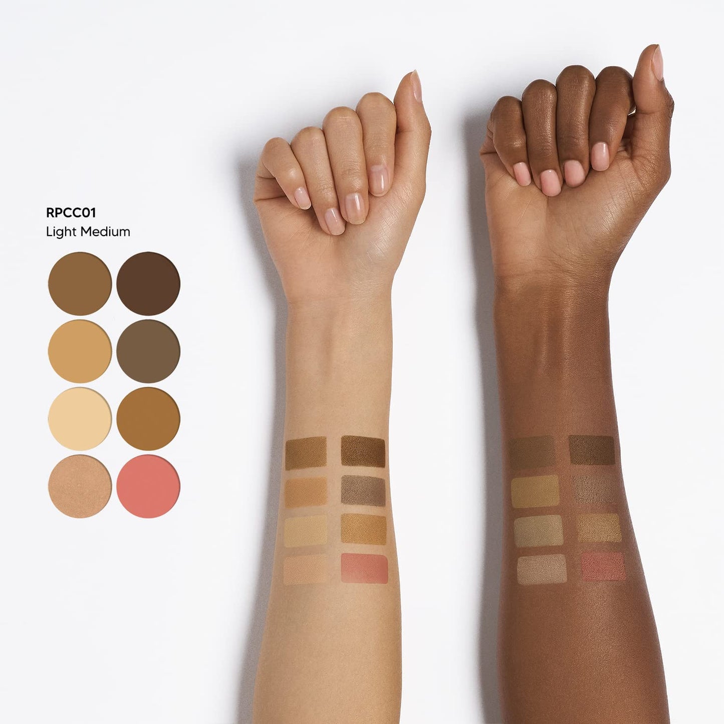 Ruby Kisses Flawless Finish with 3D Contour Cream Makeup Palette – Lightweight, Multi-Palette, Contouring Foundation, Creamy, Sculpt &Highlighting, Define Cheekbones (Light Medium)