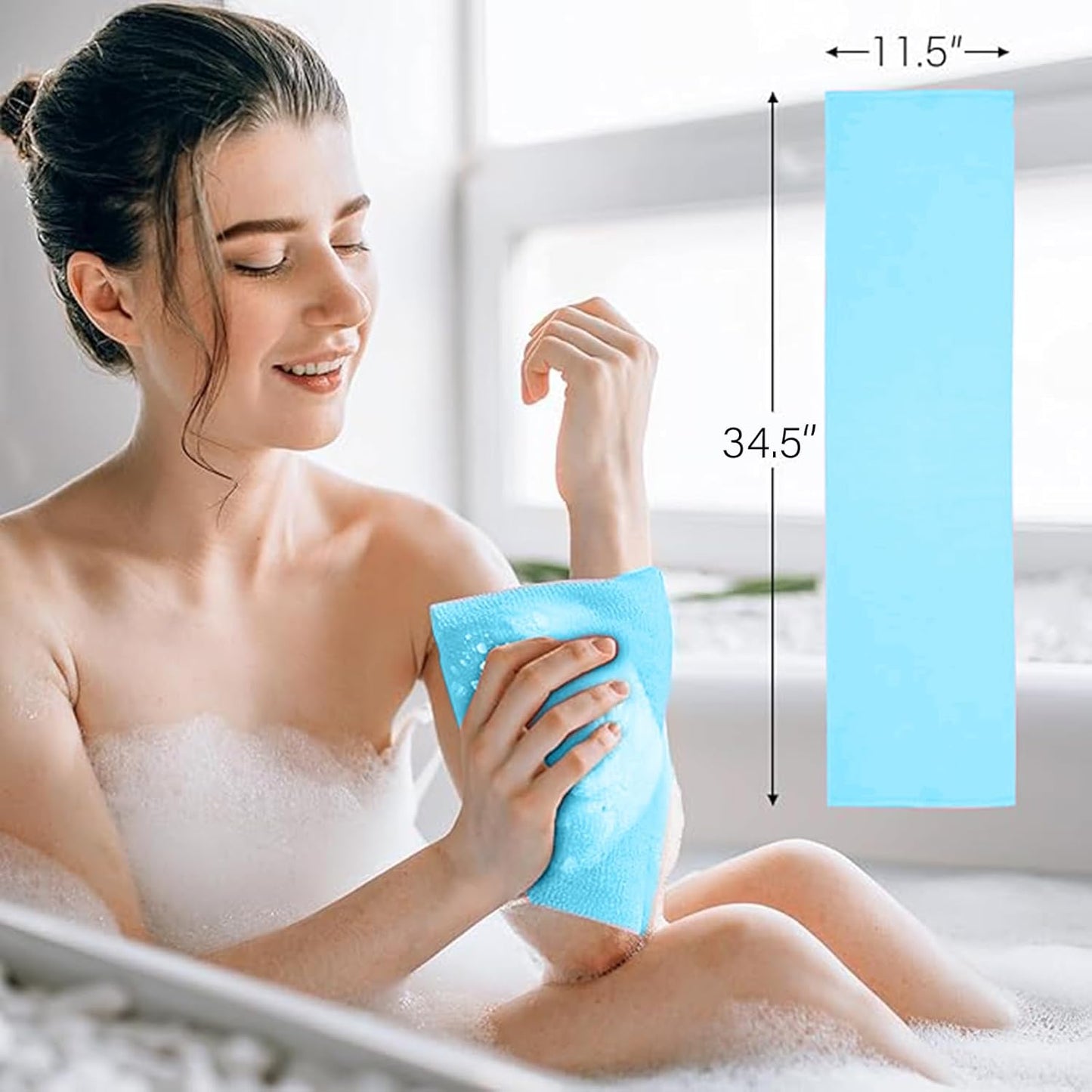 Yiclick Exfoliating Washcloth Towel【3 Pack】- Exfoliating Body Scrubber Exfoliator, Back Scrubber for Shower Bath, Exfoliate Rags Wash Cloths, Loofah Lufa Sponge, Body Scrub & Exfoliation Women Men