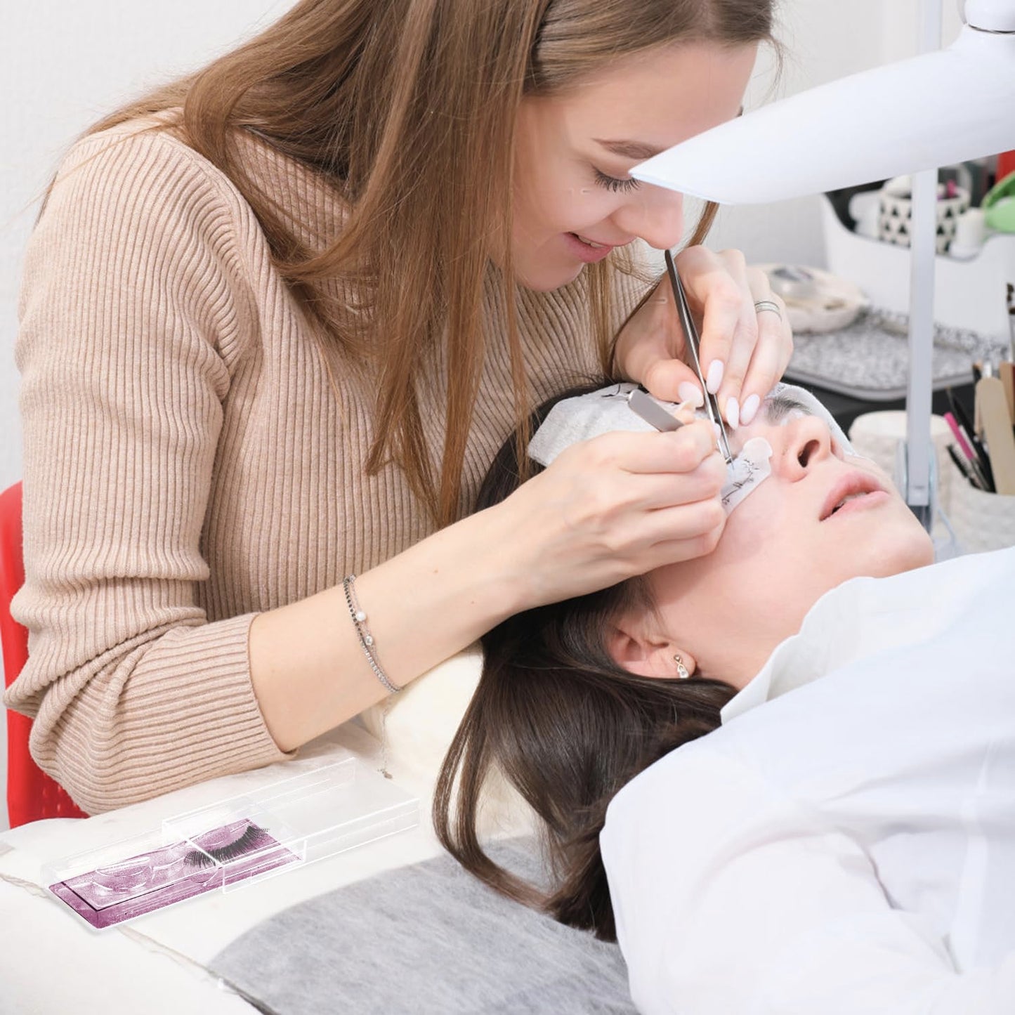 Rocutus Empty Lash Boxes for False Eyelashes - 30 Pack Lash Cases, Customizable Eyelash Packaging, Bulk Lash Storage Containers, Lash Box Packaging, Premium Display & Protection (Pink)