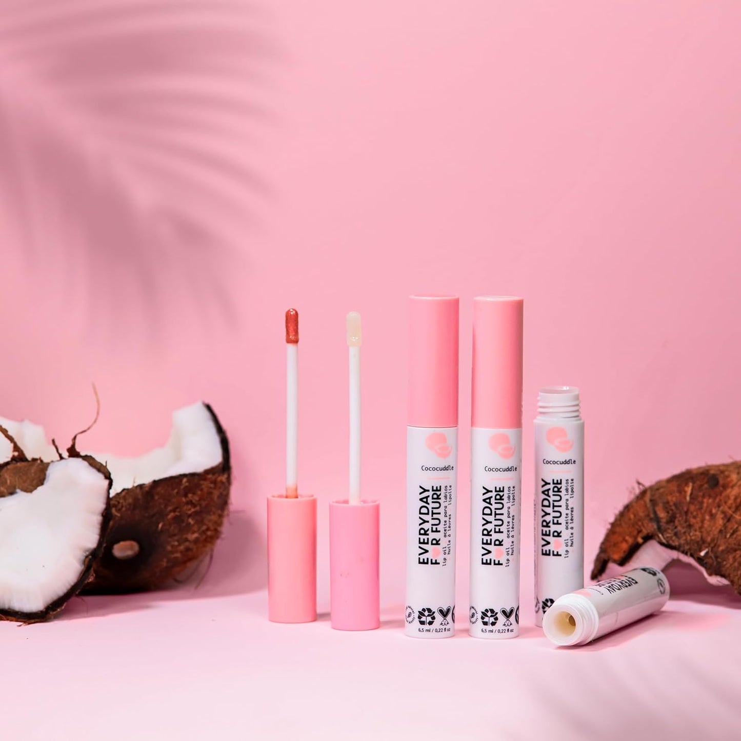 Coconut Lip Oil | Pearl Pink Lip Treatment with Coconut Oil | Moistuizing Lip Oil | Vegan & Cruelty Free Lip Oil | 99% Natural Lip Oil | Coco Loco 5 ml (Pearl Pink)