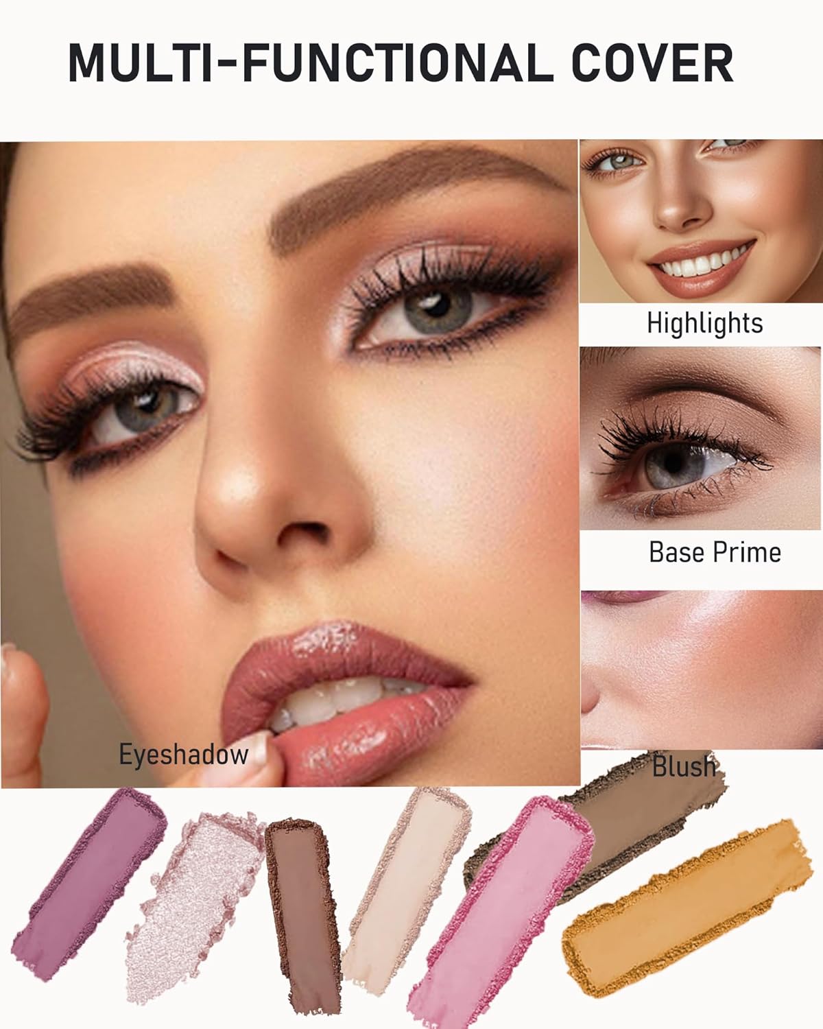 Single Glitter Eyeshadow, Shimmer Glitter Eye Shadow Champagne Light Glow Palette Makeup, High Pigment Waterproof Sparkly Pressed Eye Shadows Powder with Lightweight, Blendable for Daily Eye Look-432