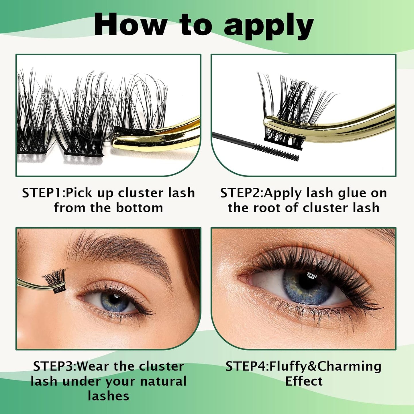 Lash Clusters 96pcs Individual Lashes Y08 D Curl 8-18MIX Cluster Lashes KEYYOU Volume Wispy Lash Extension Soft&Comfortable Easy DIY at Home(Y08 D-8-18MIX)