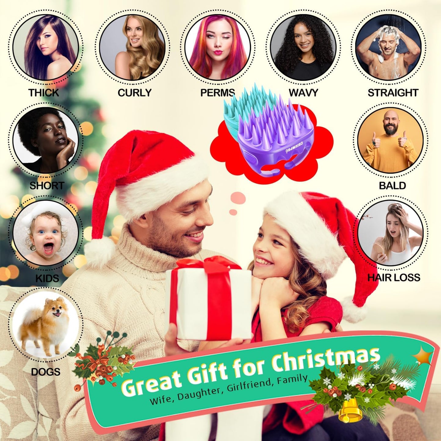 Cbiumpro 2-Pack Scalp Massager Shampoo Brush, Ultra Soft Silicone Scalp Scrubber Exfoliator Brush for Hair Growth & Dandruff Removal - 100% Fit All Hair Types