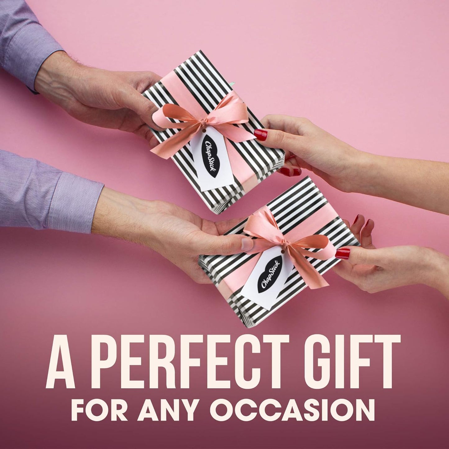 ChapStick Classic Strawberry Lip Balm, 6-Count – Tinted Lip Moisturizer, Juicy & Sweet, 0.15 Oz Ea