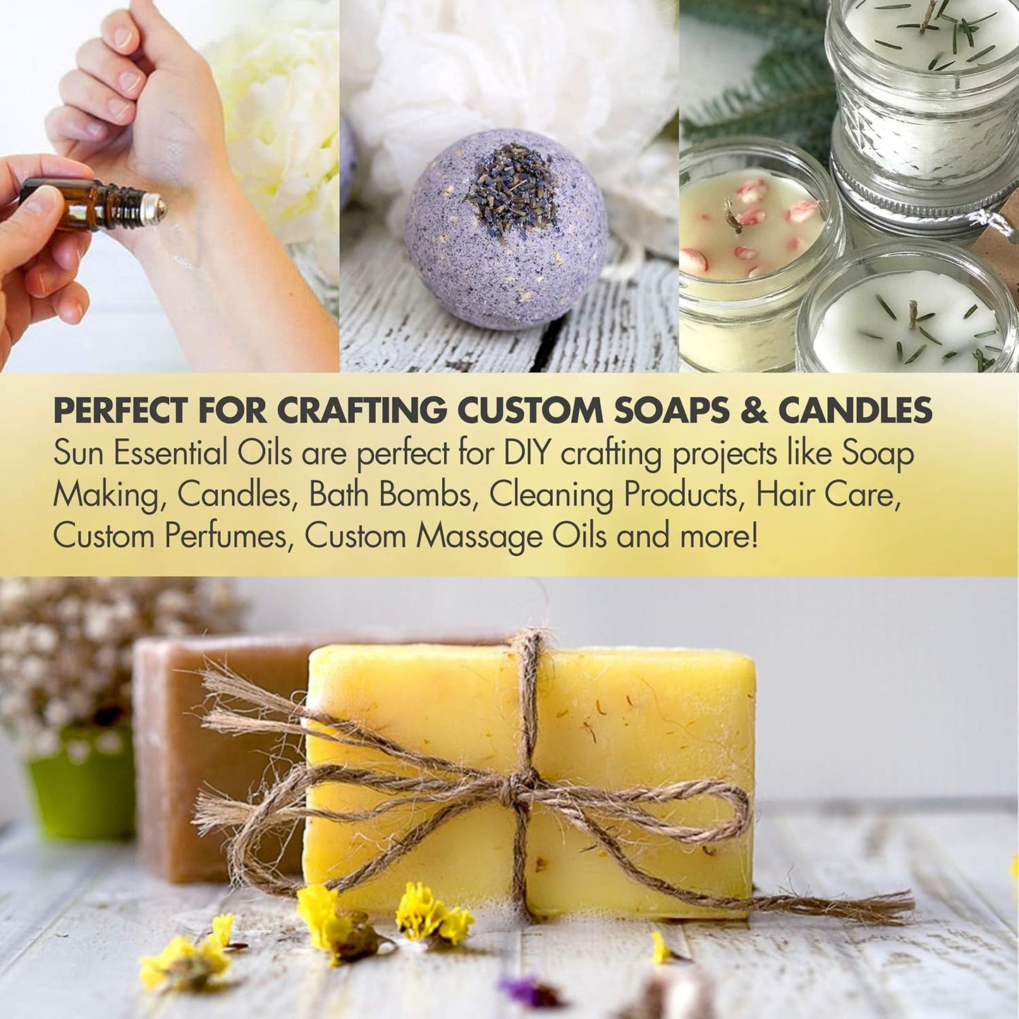 Sun Essentials Oils - 2 oz Eucalyptus Essential Oil with Dropper for Diffuser, Skin, Aromatherapy Massage, Humidifier, Scent for Candle, Lotion & Soap Making at Home, Fragrance for Room