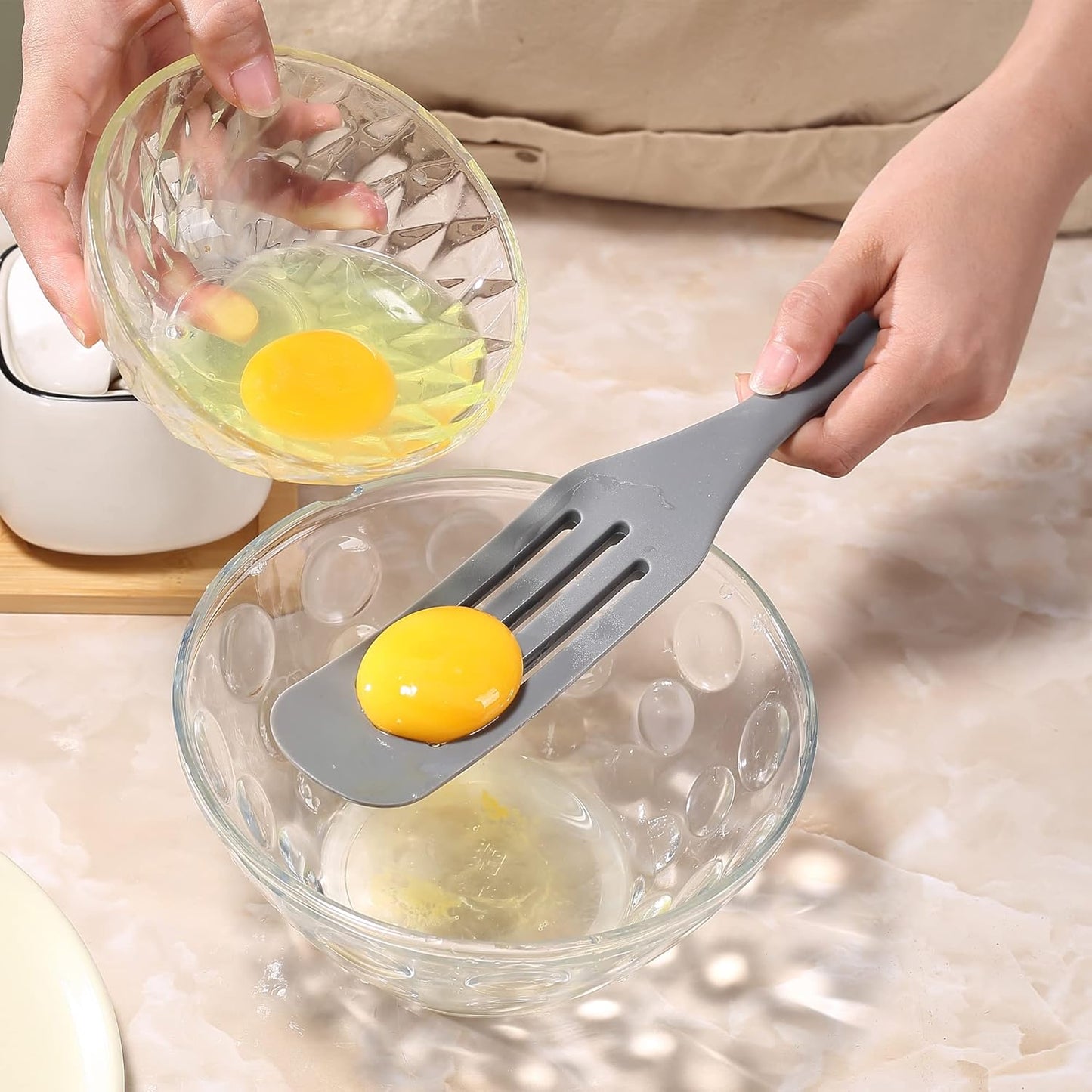 Tongjude Silicone Spurtle Set, Silicone Spatula Set, Heat Resistant Cooking Utensil for Nonstick Cookware, Serving,Baking, Whisking, Smashing, Scooping, Spreading, 8 Piece