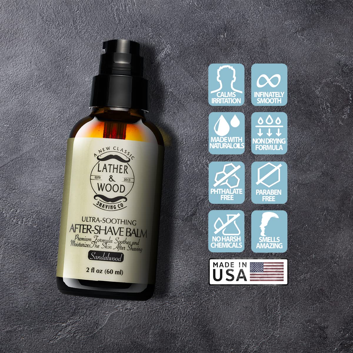 Best After-shave Balm, Sandalwood Scent, Premium Aftershave Lotion, Soothes and Moisturizes Face after shaving, Does Not Dry The Skin, Eliminates Razor Burn For A Silky Smooth Finish …