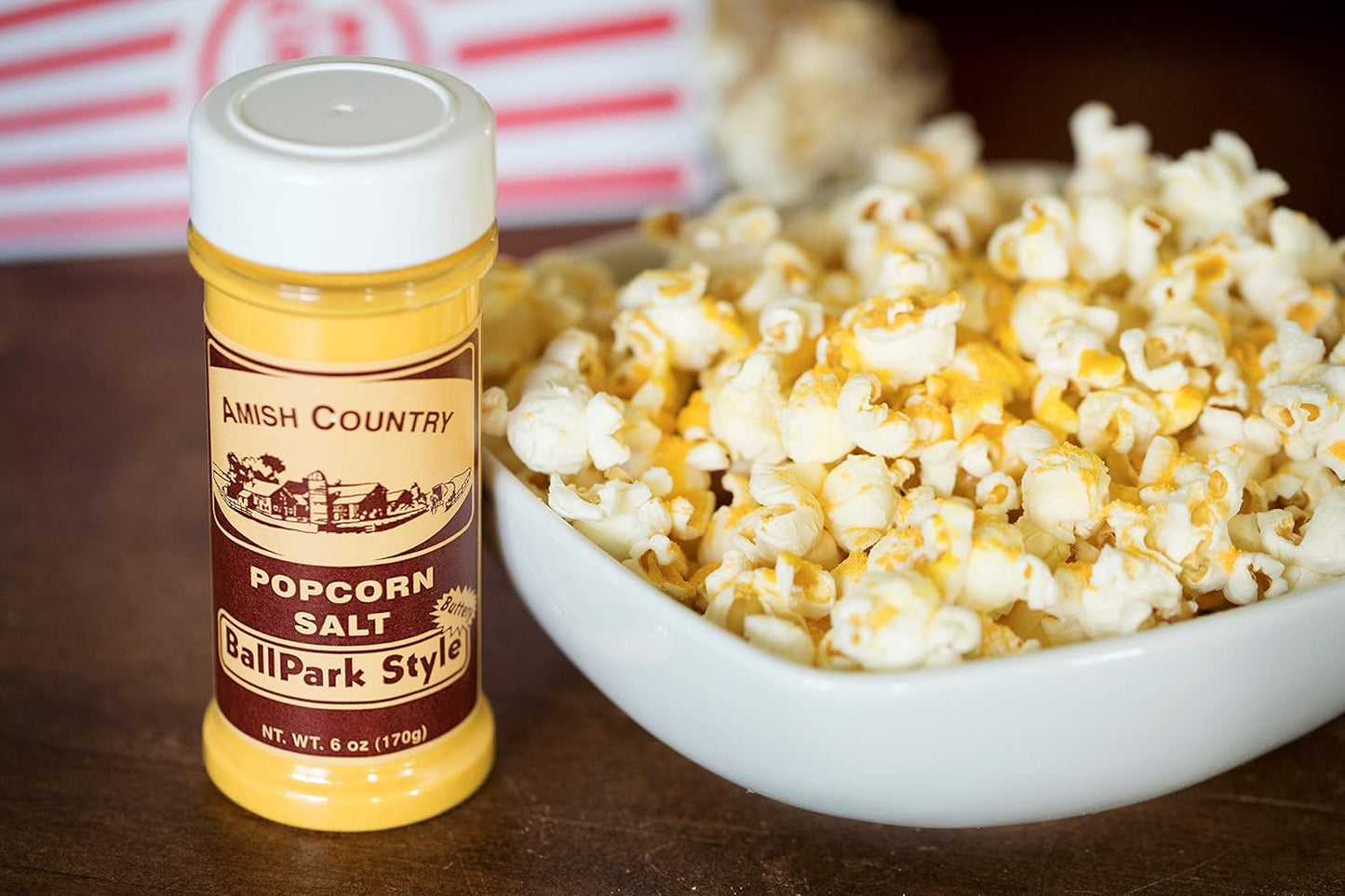 Amish Country Popcorn | Seasoning Variety Pack | BallPark Style ButterSalt - 5.5 oz & Cheddar Cheese - 4.7 oz Popcorn Seasoning | Old Fashioned, Non-GMO and Gluten Free