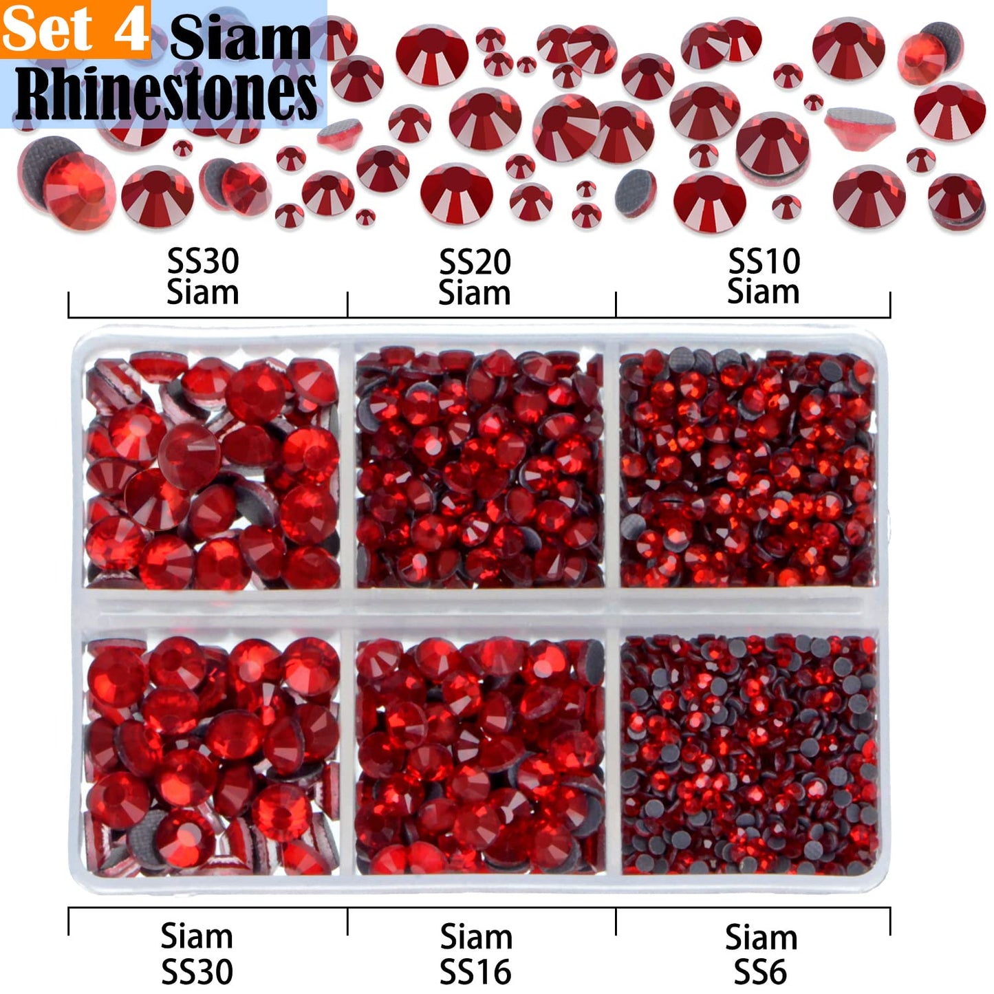 LPBeads 10000pcs Hotfix Rhinestones Flatback Glass Crystal Clear Red AB Crystal and Black Rhinestone with Tweezers and Picking Pen for Crafts Clothes Nail Art