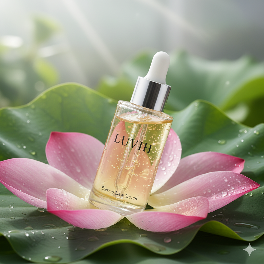 LUVIH Eternal Dew Anti-Aging Serum — Vitamin A, B, C & Bakuchiol hydrating face serum for wrinkles, fine lines, and mature skin at GlownovaBeauty.