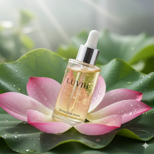 LUVIH Eternal Dew Anti-Aging Serum — Vitamin A, B, C & Bakuchiol hydrating face serum for wrinkles, fine lines, and mature skin at GlownovaBeauty.