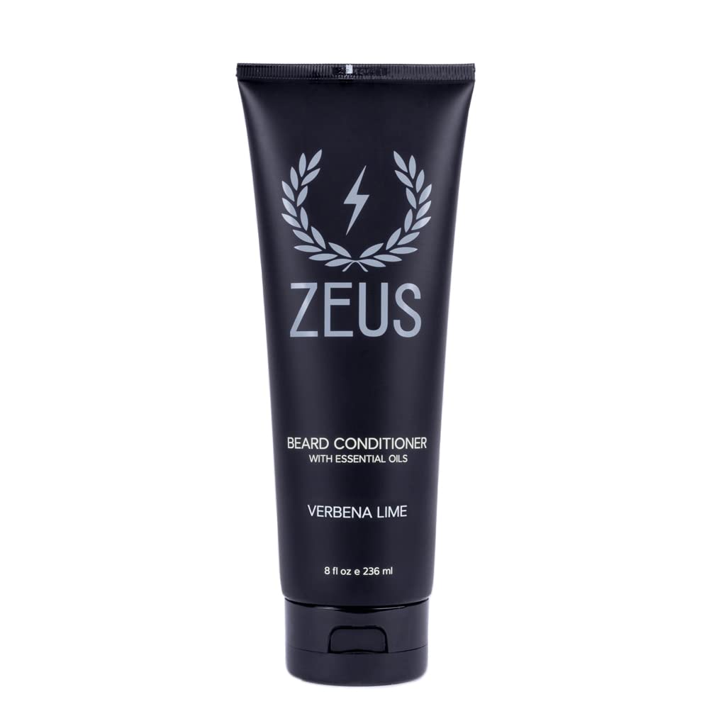 ZEUS Beard Conditioner Wash, Cleansing & Moisturizing Beard Wash with Green Tea & Natural Ingredients to Soften Facial Hair (Made in USA) Verbena Lime