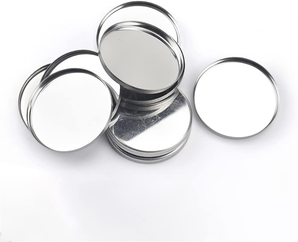 20 Pcs Metal Eyeshadow Pans Round Empty Round Eyeshadow Palette Cosmetic Eyeshadow Tin Reffilable Blush Pans Compact Makeup Tin