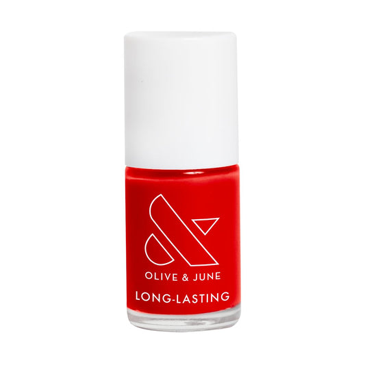 Olive & June Long Lasting Nail Polish | Plump, Gel-Like Finish No Lamp Needed | Lasts up to 10 days | Salon-Quality Color at Home | 15-Free, Vegan & Cruelty-Free Chip-Resistant Shine | CV Cherry Red