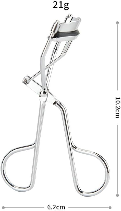Eyelash Curlers and Tweezers for Every Eye Shape"" 2 in 1 Eyelash Curler and Tweezer Set for Instant Beauty"" Travel-Friendly and Easy to use, Silver