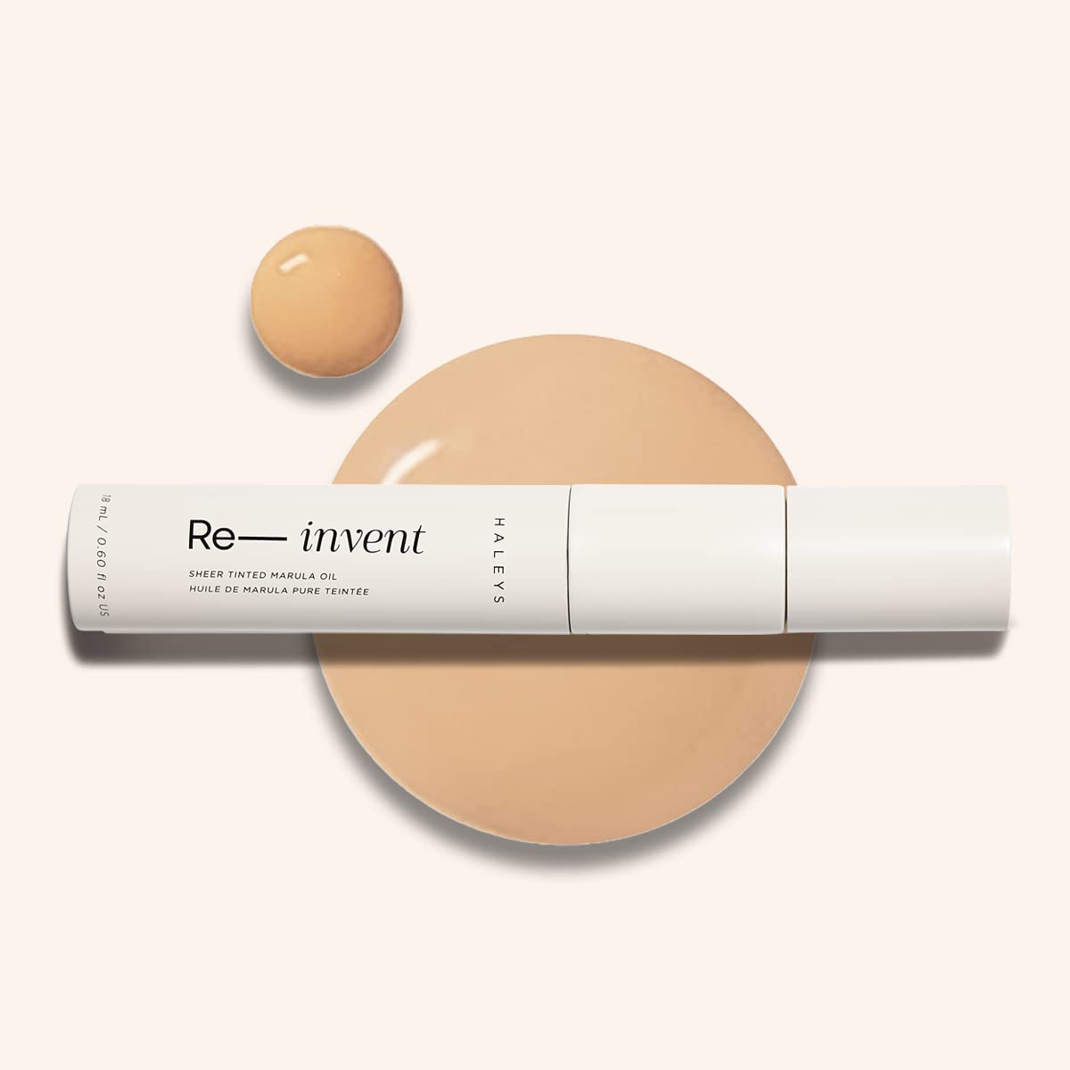 HALEYS Re-invent Sheer Tinted Marula Oil (Light Neutral), Skin Tint, Tinted BB Moisturizer, Tinted Foundation, Face Oil, Hydrate Skin, Flexible Shades, Low to Med Coverage, For All Skin Types