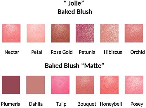 Jolie Radiant Marbleized Baked Blush Blusher Cheek Color - Silky Smooth - Hibiscus