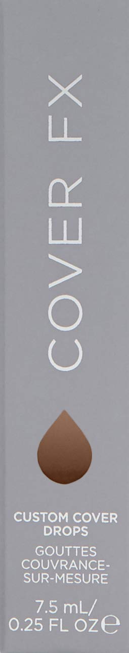 COVER FX Custom Cover Drops, Multi-Use Shade-Adjusting Liquid Foundation and Concealer Makeup, Vegan & Cruelty-Free Lightweight Skin Enhancer, 0.25 Fl Oz, G Deep 2