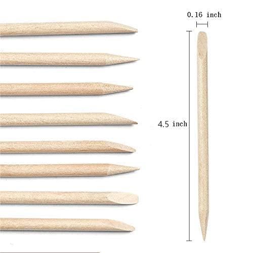 AMOSTBY Orange Sticks For Nails - 300PCS Wooden Cuticle Pusher Stick Cuticle Pusher,4.5 inch Nails Remover Tools for Manicure Pedicure