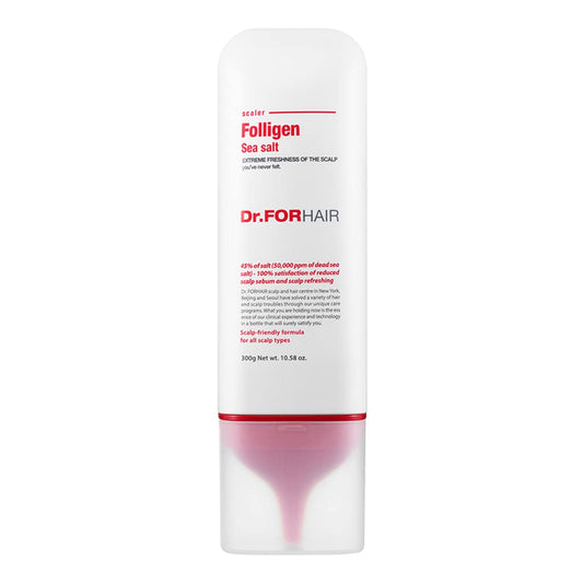Dr.FORHAIR Folligen Sea Salt Scaler | Korean Hair Care | Scalp Exfoliator & Scalp Scrub | Eliminates Sebum, Impurities, Odor | Nourish and Freshen, 10.58 fl oz