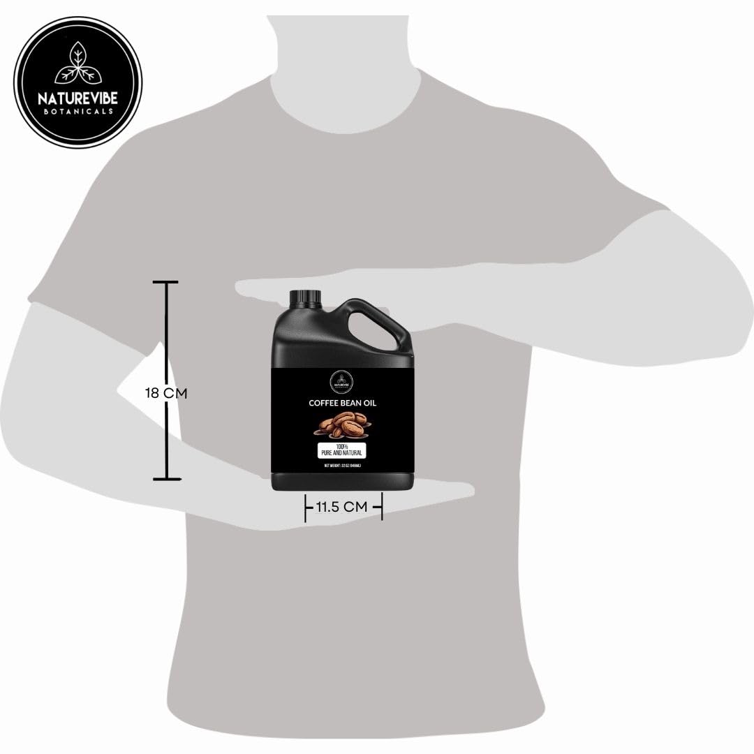 Naturevibe Botanicals Coffee Bean Oil 32 Ounces | 100% Pure and Natural | Great for Skin Care and Hair Care